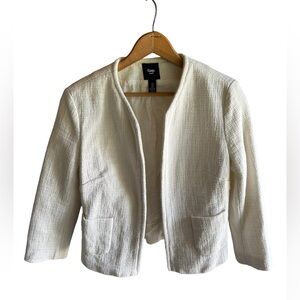 Gap, white tweed blazer, size 4